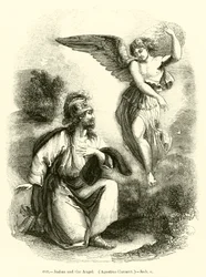 Josua und der Engel, Agostino Carracci, Josua v (Stich)