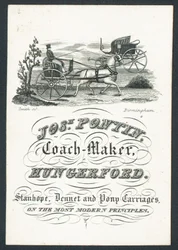 Josiah Pontin, Kutschenbauer, Visitenkarte