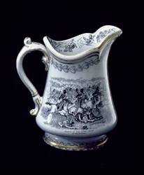 Krug mit Darstellung des Angriffs der Scots Greys bei Balaclava