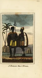Khoikhoi Mann und Frau, Südafrika