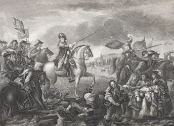 König Wilhelm III. in der Schlacht am Boyne, 1690, aus 