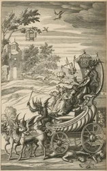 Ritter schützt Königin und Kinder, die über die Freiheit reiten