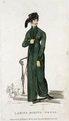 Reitkleid für Damen, Modeplatte aus 