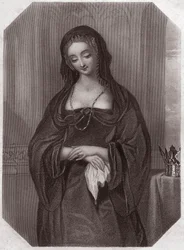 Lady Grey (Henry VI) (Elizabeth Woodville) - Galerie der Frauen von Shakespeare, Sammlung von fünfundvierzig ernsten Porträts von frühen Londoner Künstlern, bereichert mit kritischen und literarischen Anmerkungen um 1838