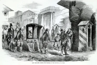 Lady Redcliffe besucht das Krankenhaus in Scutari, 19. Jahrhundert
