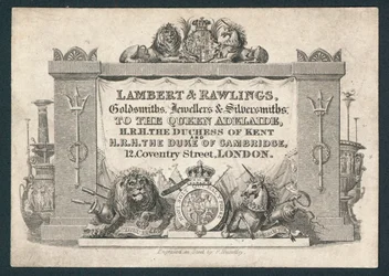 Lambert & Rawlings, Goldschmiede, Juweliere & Silberschmiede, Visitenkarte