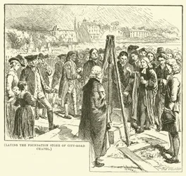 Grundsteinlegung der City-Road-Kapelle (Gravur)