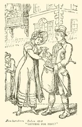 Briefe zur Post (Holzschnitt)