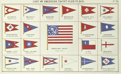 Liste der amerikanischen Yachtclub-Flaggen, aus dem Lloyds Register of Shipping, 1881