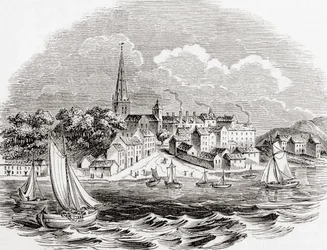 Londonderry, Nordirland, aus "Old England: A Pictorial Museum", veröffentlicht 1847