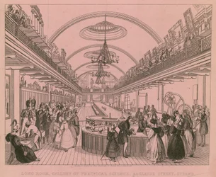 Langer Raum, Galerie der praktischen Wissenschaft, Adelaide Street, Strand, London