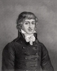 Louis Antonie Leon de Saint-Just, graviert von W.H. Mote, Illustration aus 
