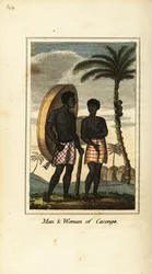 Mann und Frau aus Cacongo, an der Küste von Loango