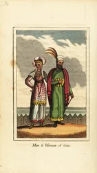 Mann und Frau aus Goa, Indien