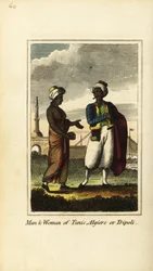 Mann und Frau aus Tunis, Algier oder Tripolis