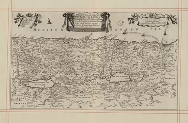 Karte von Kanaan oder dem Heiligen Land