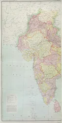 Karte von Indien, veröffentlicht unter der Leitung von Oberst H.R. Thuillier, R.E., Generalvermesser von Indien, 1877