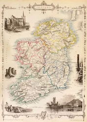 Karte von Irland aus 