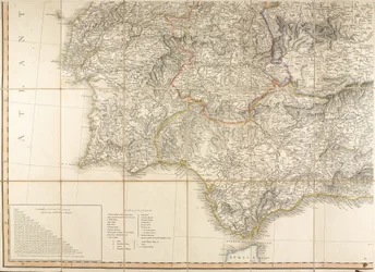 Karte von Spanien, die angeblich vom Herzog von Wellington verwendet wurde