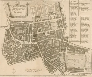 Karte der Pfarrei St Giles in the Fields, London