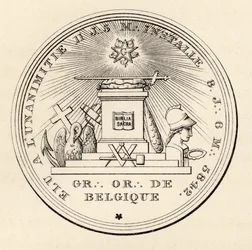 Freimaurersiegel, aus „The History of Freemasonry, Band III“, herausgegeben von Thomas C. Jack, London, 1883