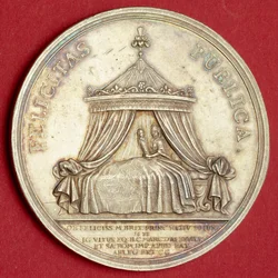 Medaille zur Geburt von Prinz James, 1688 (vergoldetes Silber)