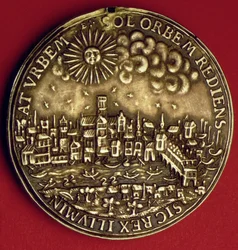 Medaille zur Erinnerung an die Rückkehr Karls I. (1600-49) in die City of London nach der schottischen Krönung, 1633
