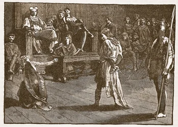 Treffen des Shire-Moot, ca. 835, Illustration aus Cassells Illustrierter Geschichte Englands