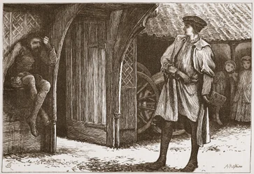 Millon und der Lutheraner, Illustration aus Die Geschichte des Protestantismus von James Aitken Wylie, veröffentlicht 1878