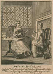 Miss Mary Blandy, angeklagt des grausamen Mordes an ihrem Vater, Mr. Francis Blandy