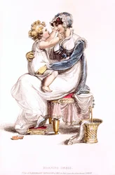 Morgenkleid, Modeplatte aus Ackermanns Repository of Arts