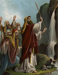 Moses schlägt auf den Felsen