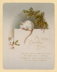 Maus, Weihnachtskarte