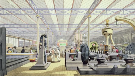 Bewegliche Maschinen, aus Dickinsons umfassenden Bildern der Großen Ausstellung von 1851, veröffentlicht 1854