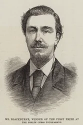 Mr. Blackburne, Gewinner des ersten Preises beim Berliner Schachturnier