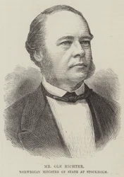 Herr Ole Richter, norwegischer Staatsminister in Stockholm (Gravur)