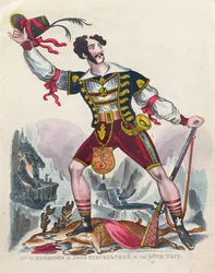 Mr. W. Harrison als Jose Speckbacher in The Love Test, ca. 1840