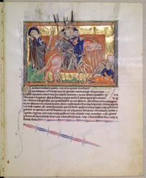Armee der Reiter, aus der Gulbenkian-Apokalypse, ca. 1256-70