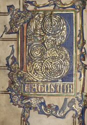 Ms. New Coll 358, Frontispiz, Psalter, St. Alban