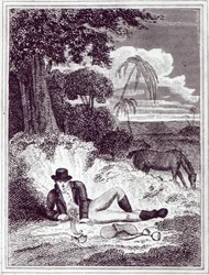 Mungo Park in Afrika, eine Illustration aus 