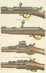 Nadelgewehre (Farblithografie)