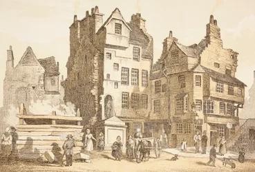 Netherbow House, Edinburgh wie es 1843 war, aus 