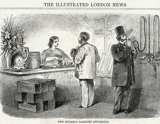 Neues bewegliches Gaslichtapparat, aus den London Illustrated News