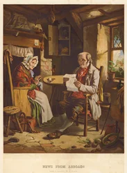 Nachrichten aus dem Ausland! (Farblithografie)