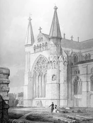 Nordende der Kathedrale von Durham, 1843