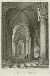Kathedrale Notre Dame, Der Chorumgang auf der Südseite (Stich)