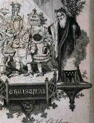 Alter Weihnachtsmann und seine Kinder
