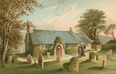 Alte Kirche von St. Lawrence--Isle of Wight (Die kleinste Kirche in England)