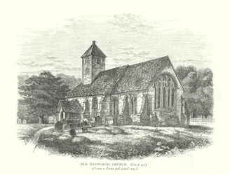 Alte Hanworth Kirche (Gravur)