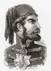 Omar Pascha Latas, aus Ward und Locks Illustrierter Weltgeschichte, veröffentlicht ca. 1882